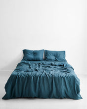Load image into Gallery viewer, Petrol 100% Flax Linen Pillowcases (Set of Two)