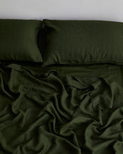 Load image into Gallery viewer, Olive 100% Flax Linen Fitted Sheet