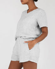 Load image into Gallery viewer, 100% French Flax Linen Shorts in Pinstripe