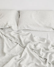 Load image into Gallery viewer, Pinstripe 100% Flax Linen Fitted Sheet