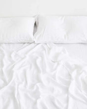 Load image into Gallery viewer, White 100% Flax Linen Fitted Sheet