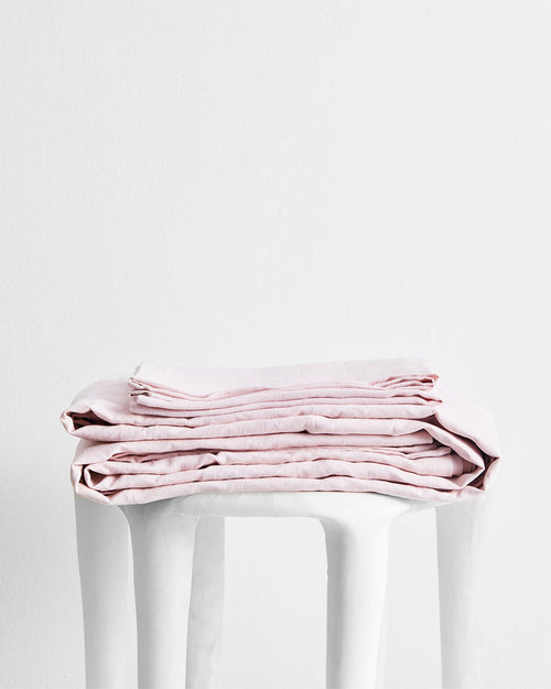 Rosewater 100% Flax Linen Sheet Set