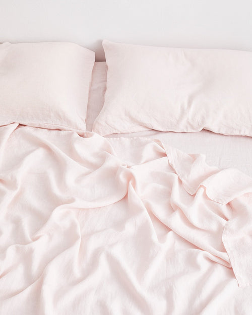 Rosewater 100% Flax Linen Fitted Sheet