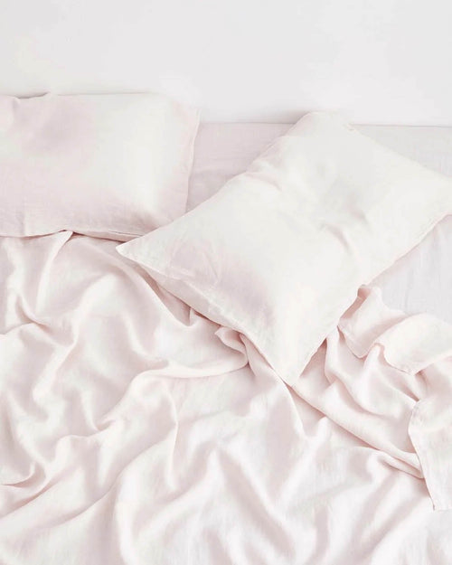Rosewater 100% Flax Linen Fitted Sheet