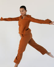 Load image into Gallery viewer, 100% French Flax Linen Top in Rust