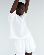 Load image into Gallery viewer, 100% French Flax Linen T-Shirt in White