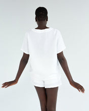 Load image into Gallery viewer, 100% French Flax Linen T-Shirt in White